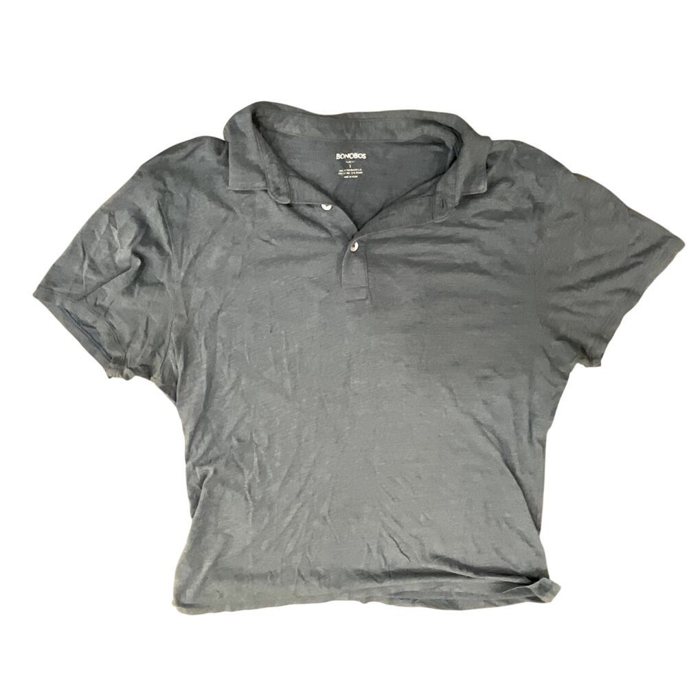 Men's Bonobos Lightweight Polo Shirt – Slate Blue – Size Large